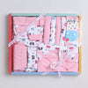 Girls 100% Cotton NA Gift set - Pink & White