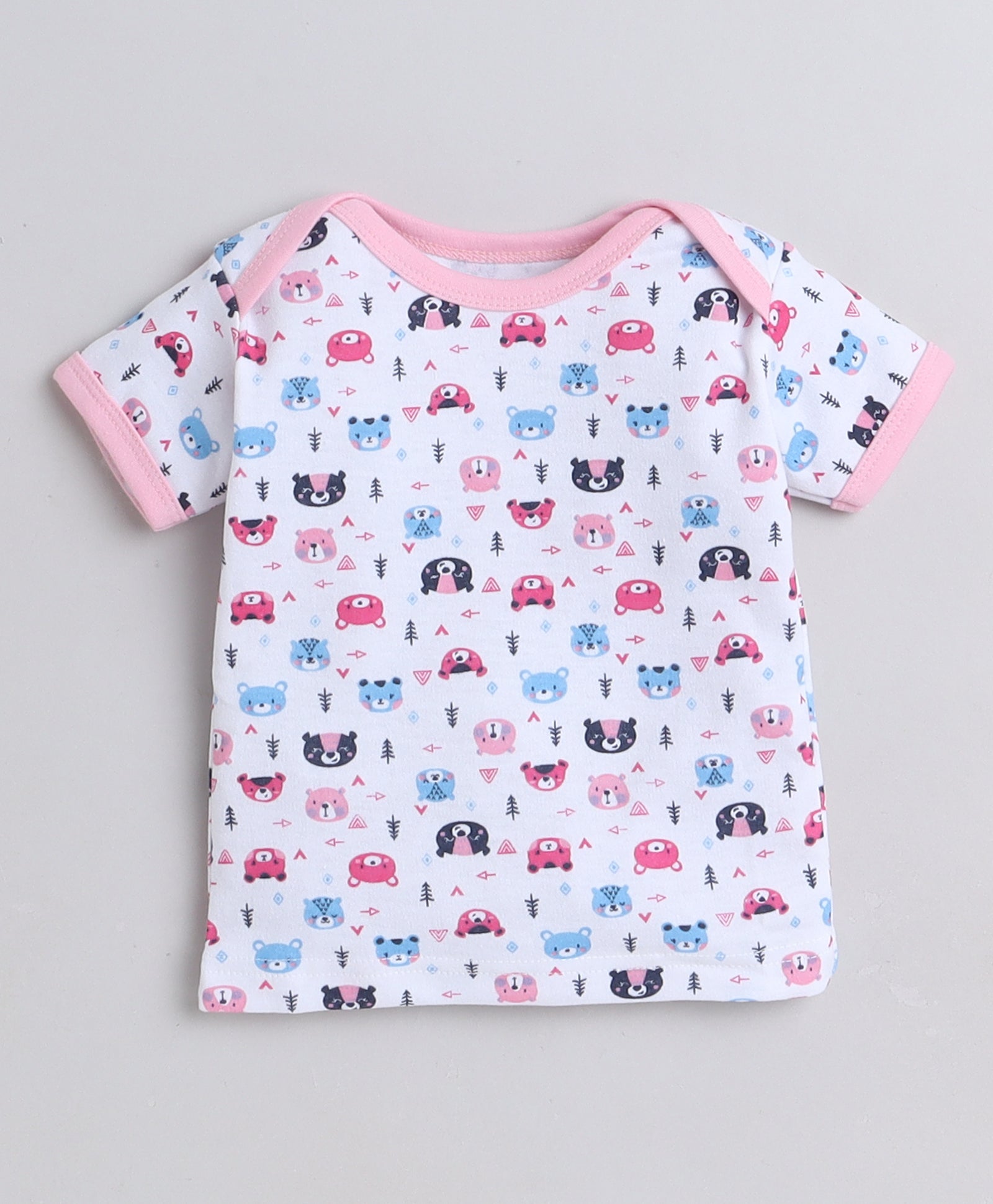 Girls 100% Cotton NA Gift set - Pink & White