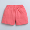 BUMZEE Coral & White Girls Shorts Pack Of 2