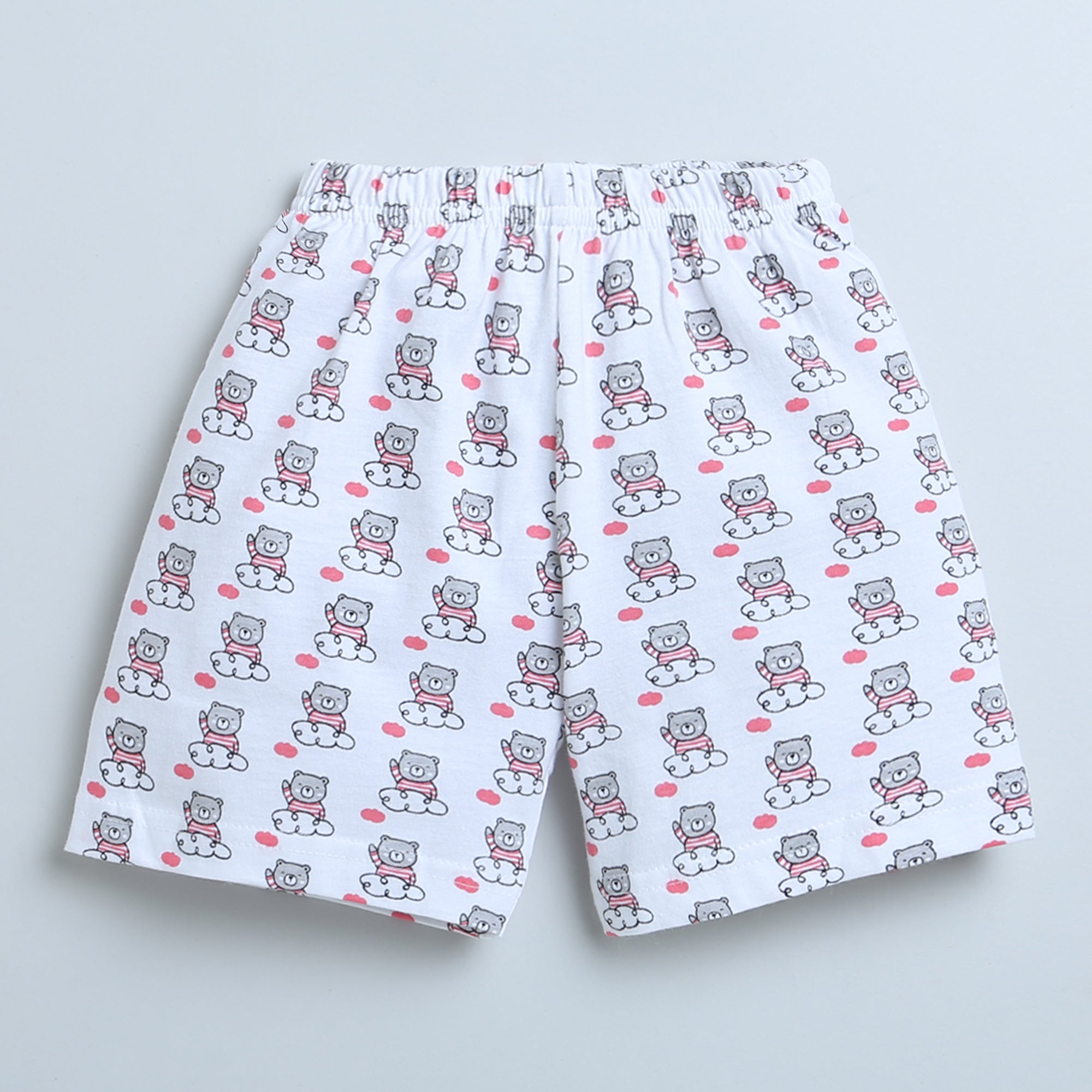 BUMZEE Purple & White Girls Shorts Pack Of 2