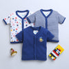 Navy & White Boys Half Sleeves Jablas Pack Of 3