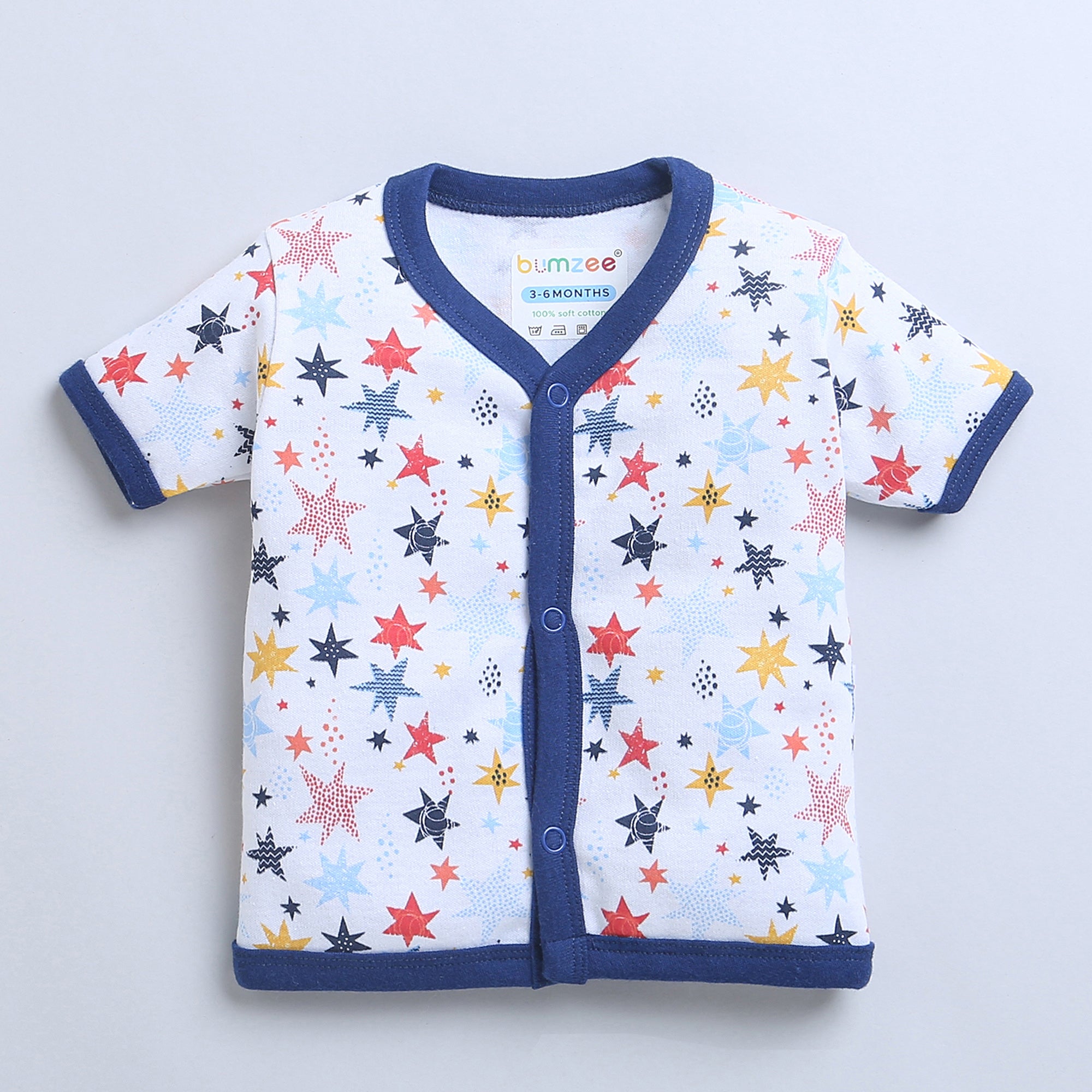 Navy & White Boys Half Sleeves Jablas Pack Of 3