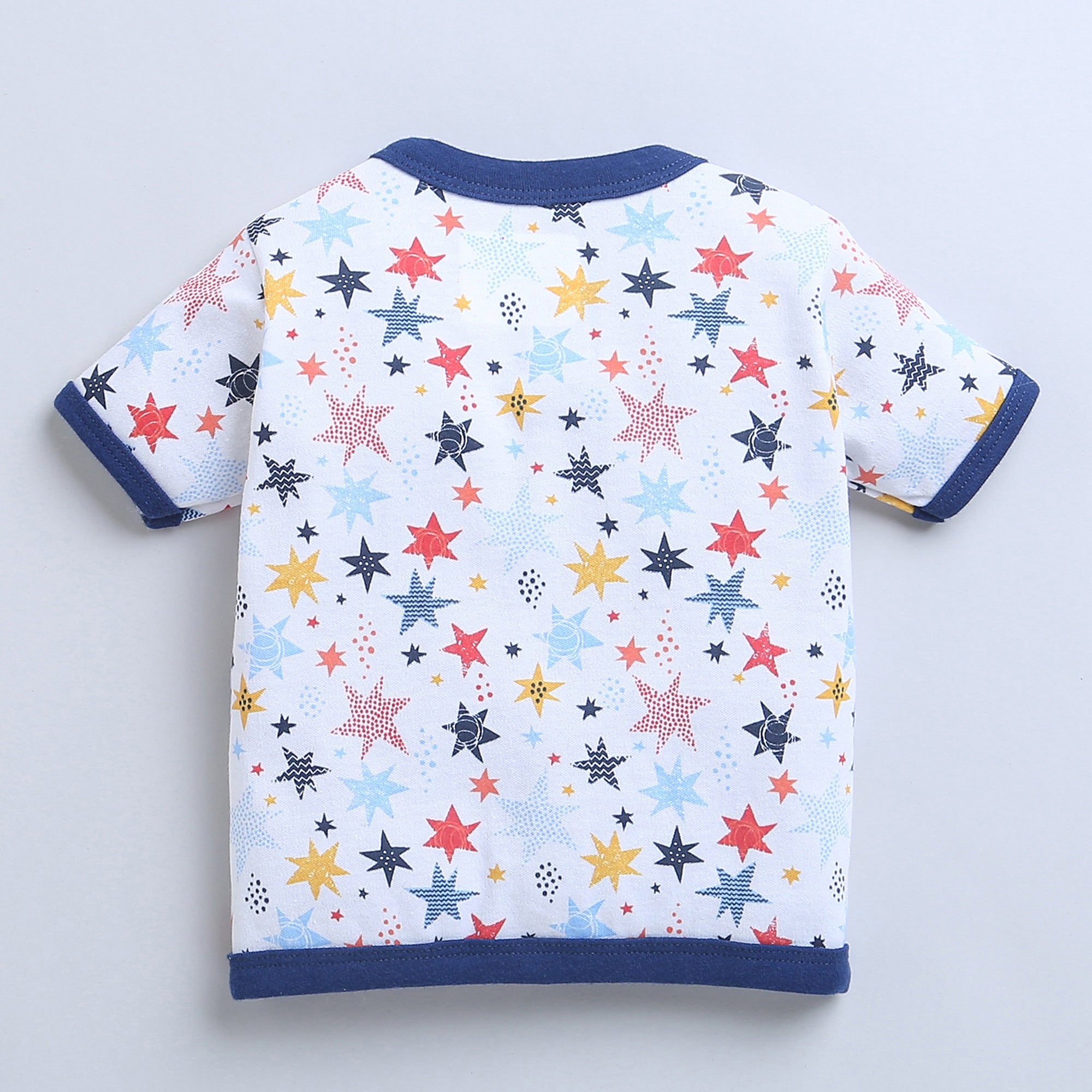 Navy & White Boys Half Sleeves Jablas Pack Of 3