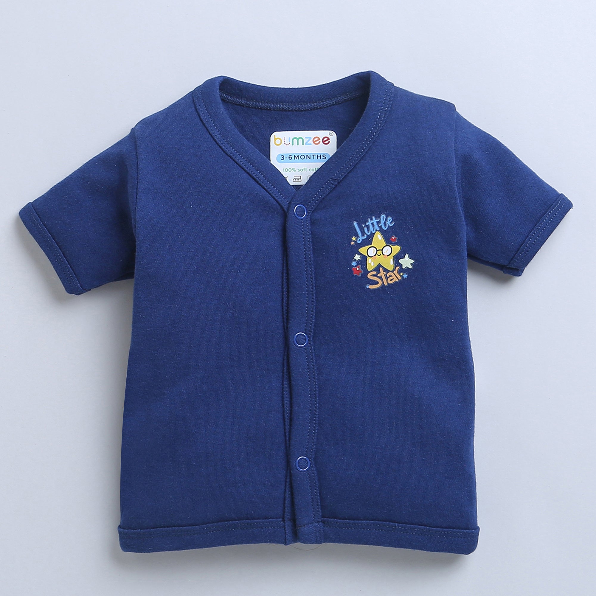 Navy & White Boys Half Sleeves Jablas Pack Of 3