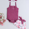 Girls 100% Cotton NA Bodysuit & Skirt Set - Mauve & White