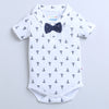 Boys 100% Cotton NA Bodysuit & Short Set - Navy & White