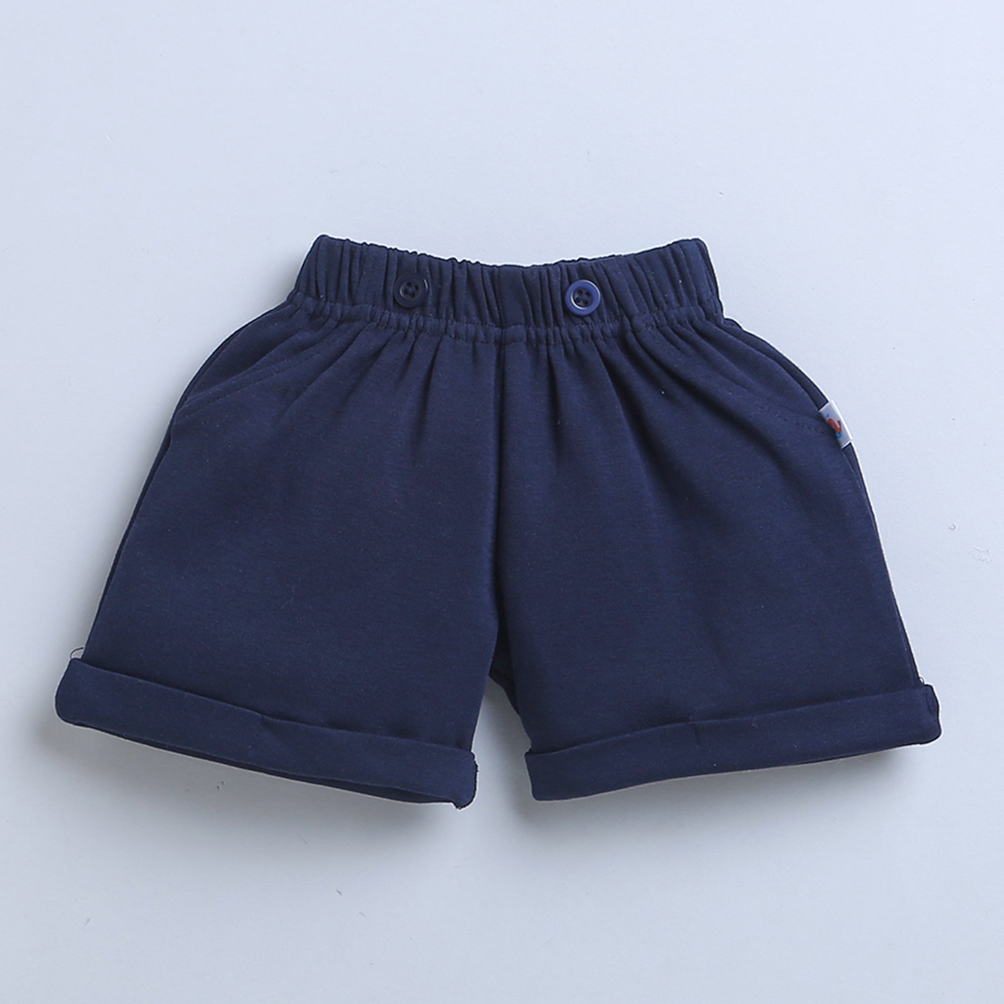 Boys 100% Cotton NA Bodysuit & Short Set - Navy & White