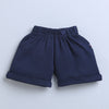 Boys 100% Cotton NA Bodysuit & Short Set - Navy & White