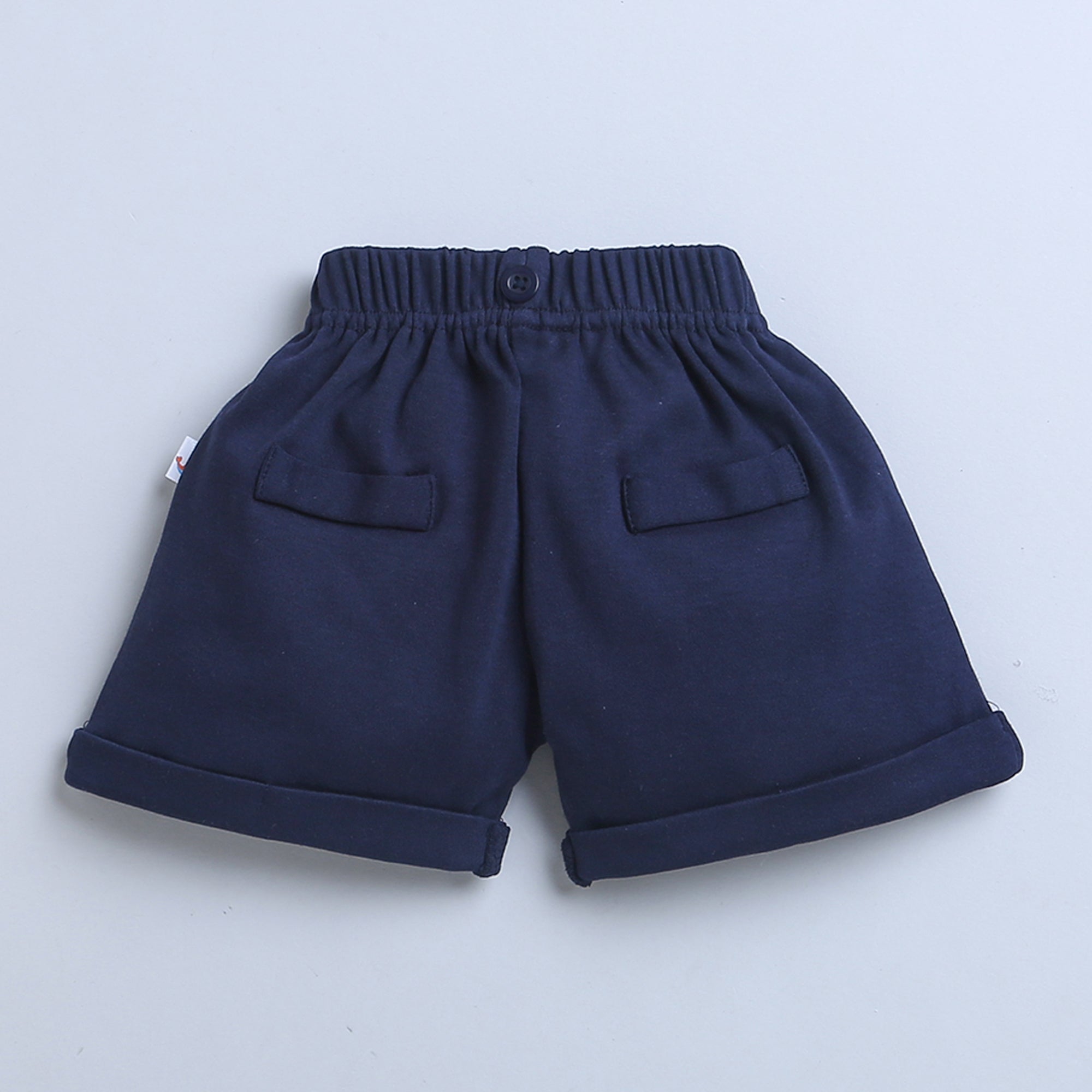 Boys 100% Cotton NA Bodysuit & Short Set - Navy & White