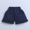 Boys 100% Cotton NA Bodysuit & Short Set - Navy & White