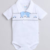 Boys 100% Cotton NA Bodysuit & Short Set - Sky Blue & White