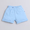 Boys 100% Cotton NA Bodysuit & Short Set - Sky Blue & White