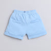 Boys 100% Cotton NA Bodysuit & Short Set - Sky Blue & White