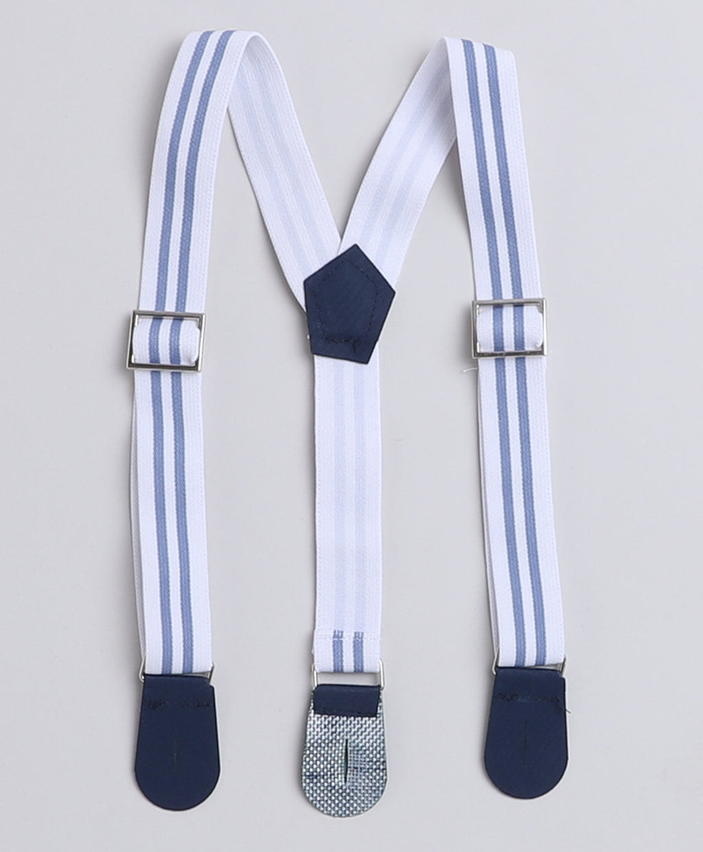 Bumzee Sky Blue & White Bodysuit & Short Set, Half Sleeves, 100% Cotton
