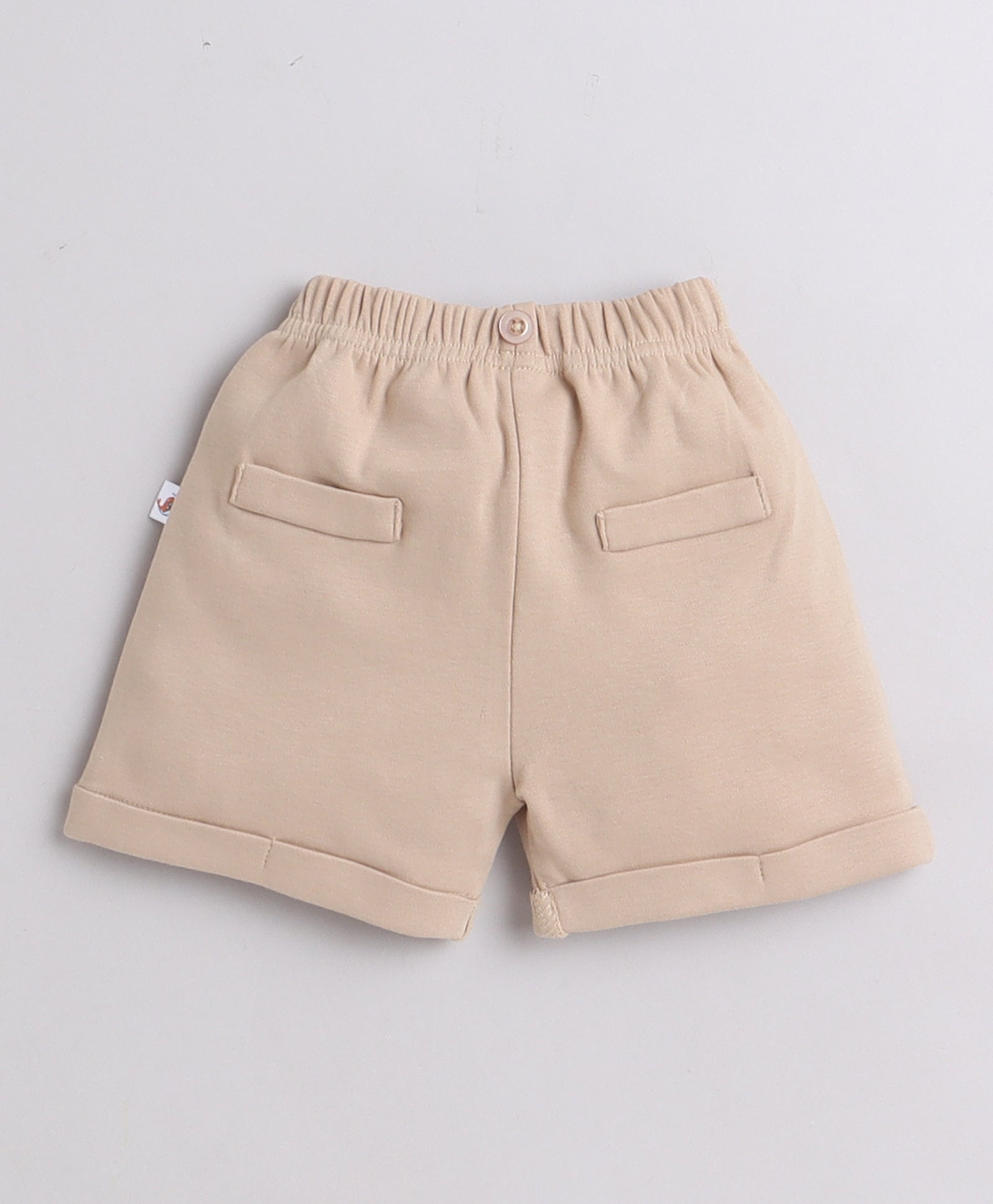 Boys 100% Cotton NA T-Shirt & Short Set - White & Brown