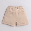 Boys 100% Cotton NA T-Shirt & Short Set - White & Brown