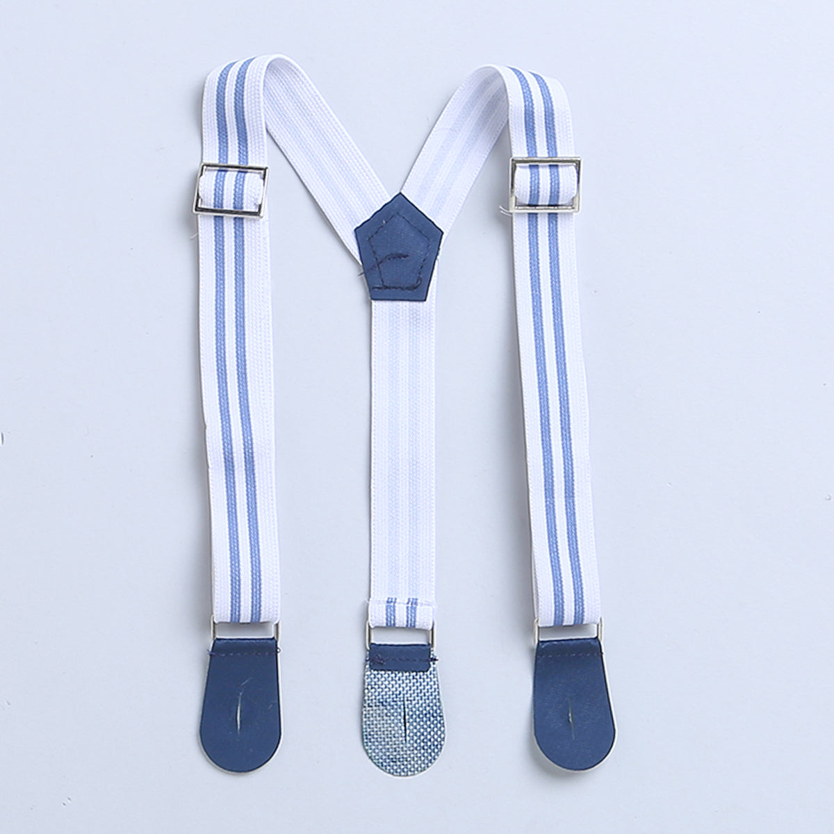 Bumzee Sky Blue & White Checked Formal Set, Half Sleeves, 100% Cotton
