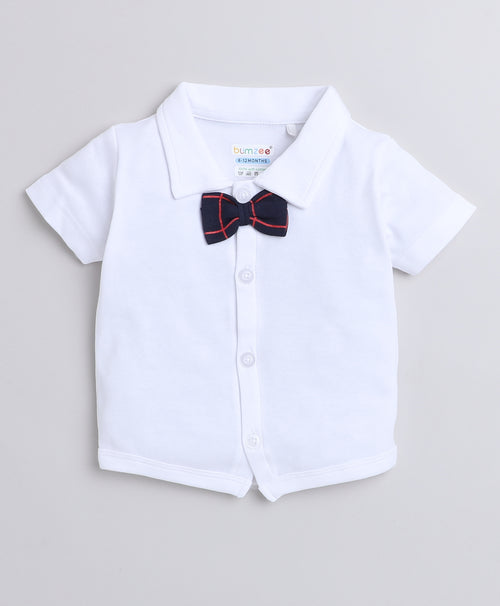 Boys 100% Cotton NA Formal Set - Navy & White