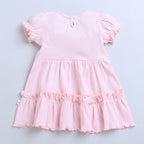 Bumzee Pink Frock, Half Sleeves, 100% Cotton
