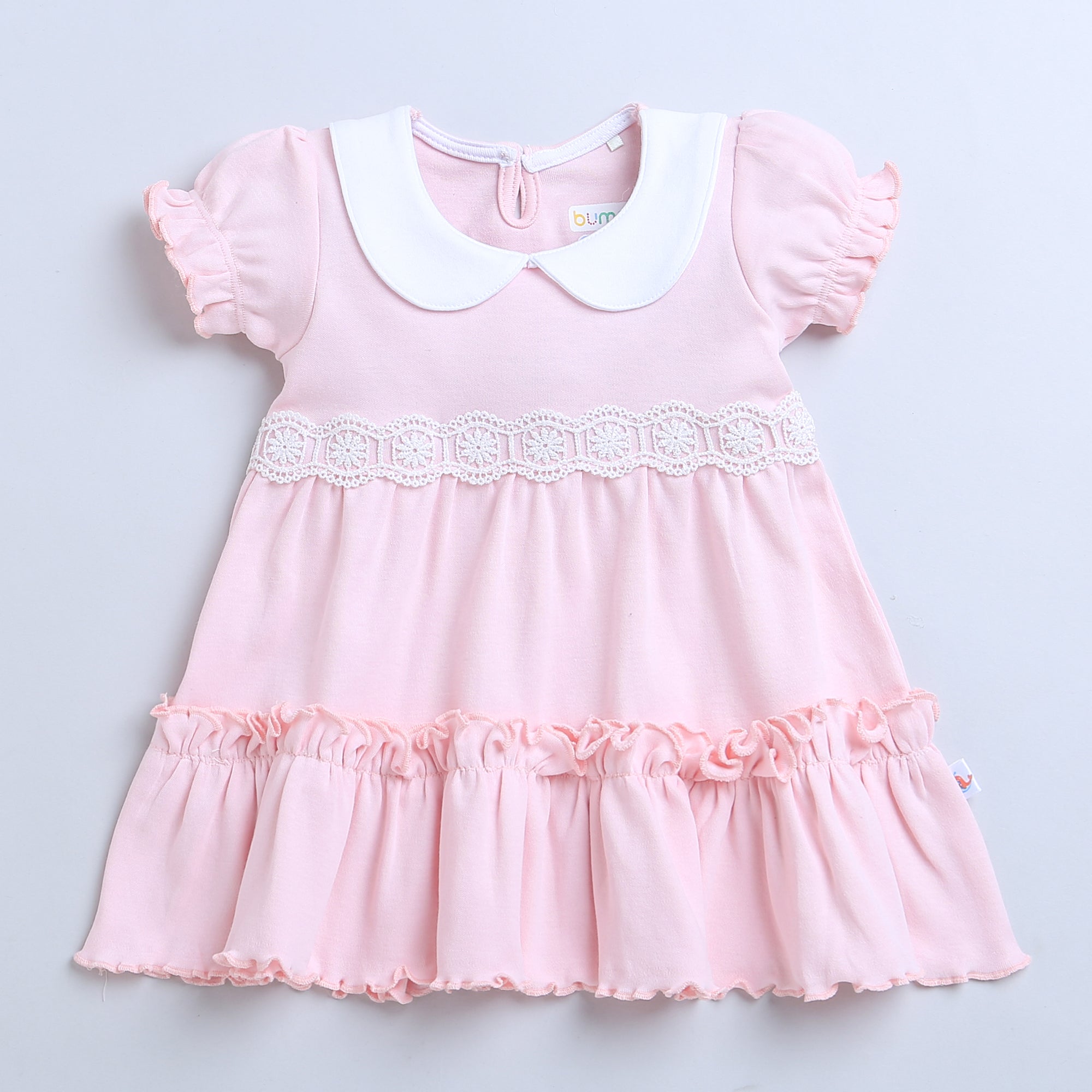 Girls 100% Cotton NA Frocks - Pink