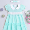 Girls 100% Cotton NA Frocks - Mint Green