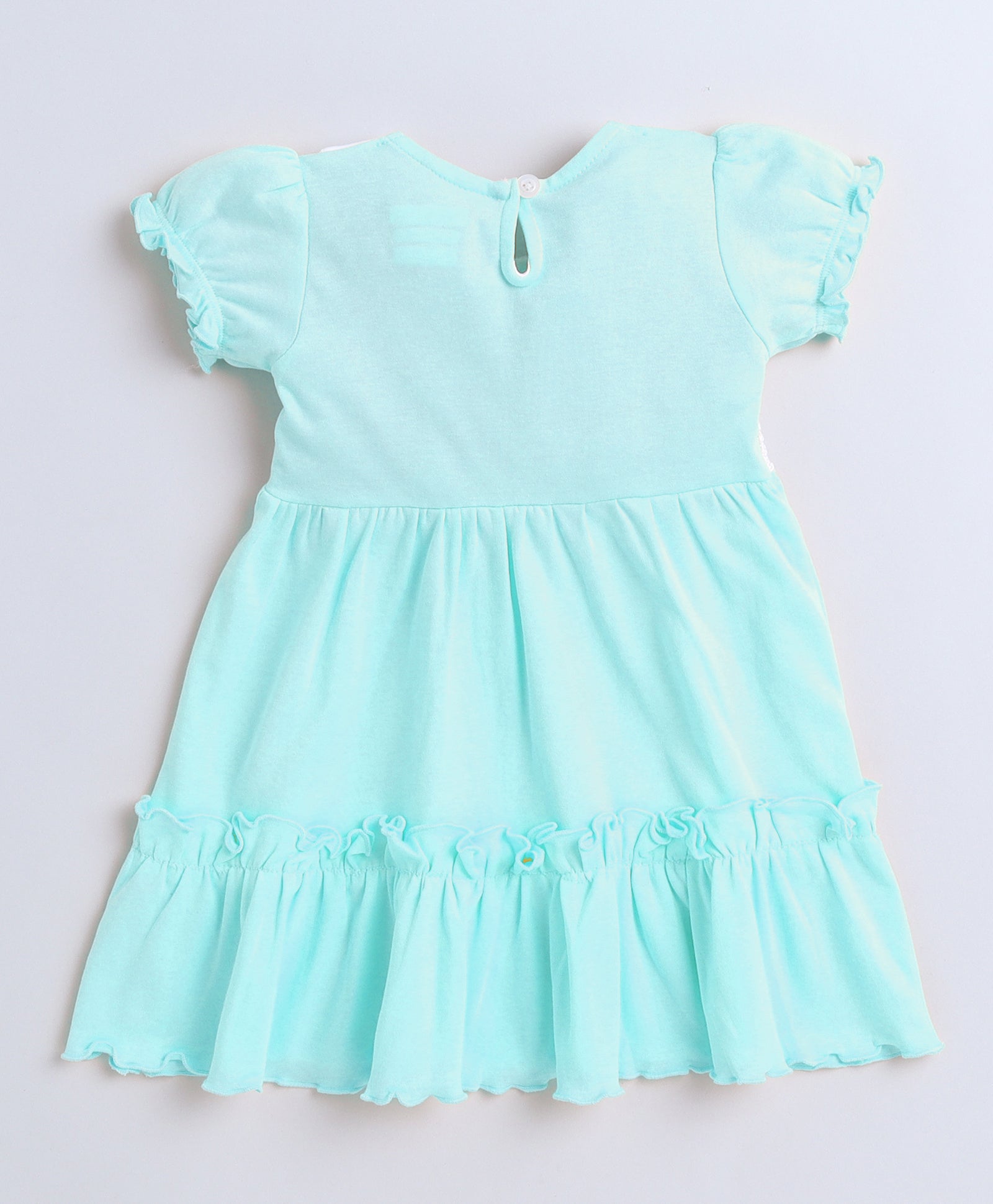 Girls 100% Cotton NA Frocks - Mint Green