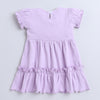 Lavender Girls Half Sleeves Cotton Frock With Headband
