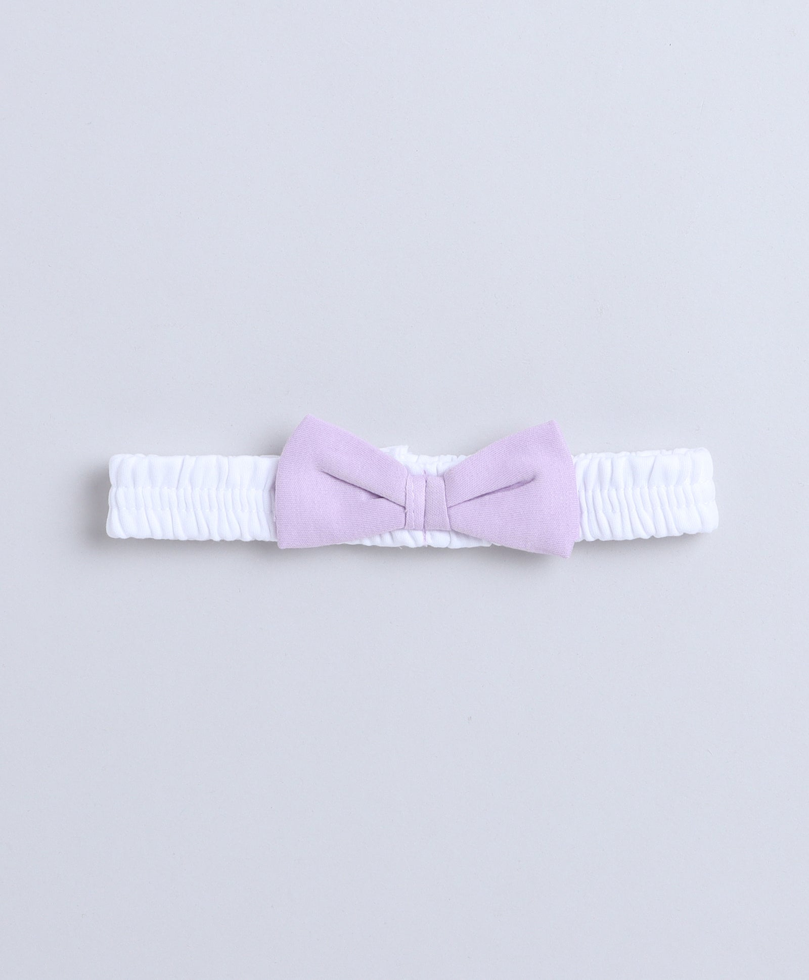 Lavender Girls Half Sleeves Cotton Frock With Headband