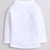 BUMZEE Powder Blue & White Boys Full Sleeves Shirt Waistcoat & Pant Set With Applique Bow