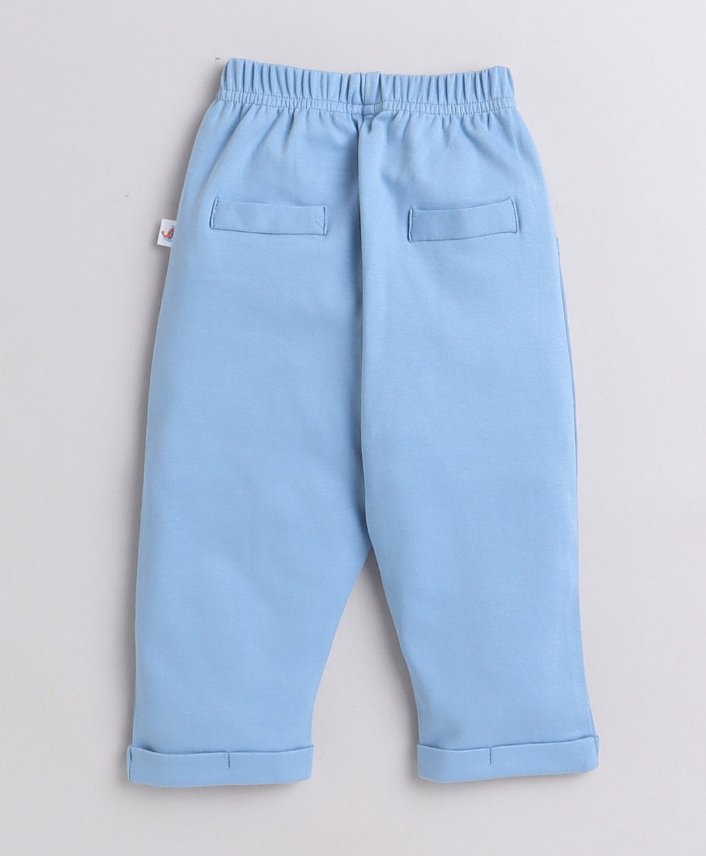 Bumzee Powder Blue & White Formal Set, Full Sleeves, 100% Cotton, with Waistcoat (Style Peb9069)