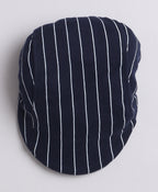 Bumzee Beige & Navy Striped Formal Set, Full Sleeves, 100% Cotton, with Suspender