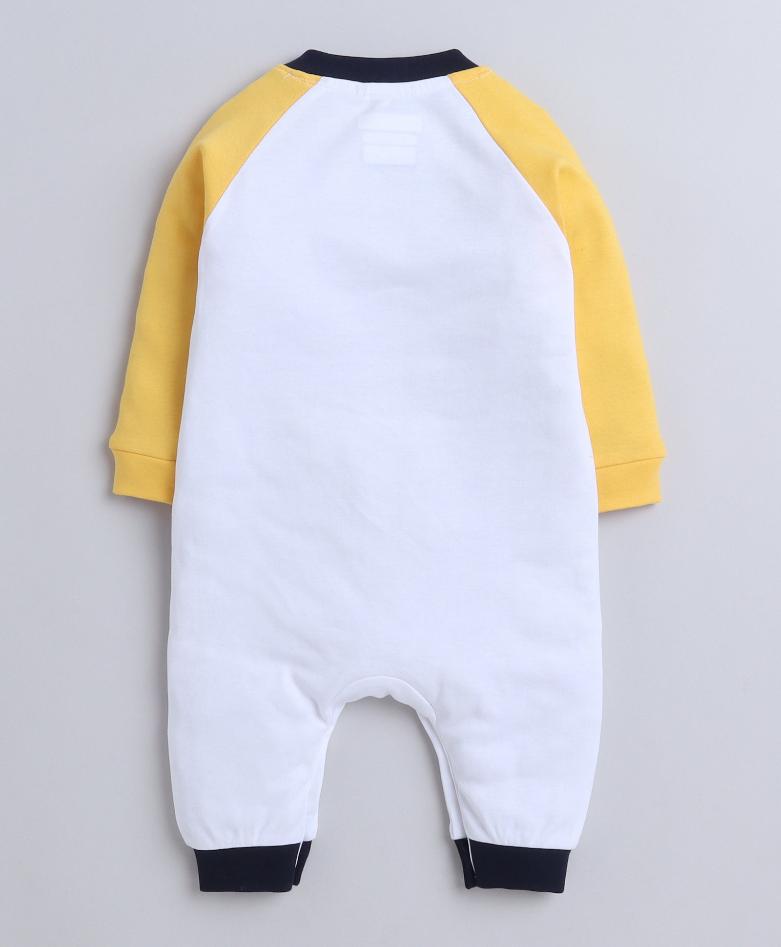 Boys 100% Cotton NA Sleepsuit - White & Yellow