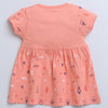 Coral Girls Half Sleeves Cotton Frock