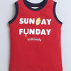 BUMZEE Navy & Red Boys Sleeveless T-Shirt & Short Set