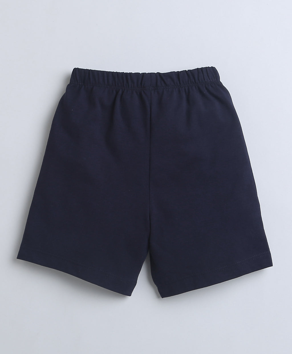 Bumzee Navy & Red Graphic Print T-Shirt & Short Set, Sleeveless, 100% Cotton