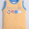 BUMZEE Blue & Orange Boys Sleeveless T-Shirt & Short Set