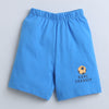 BUMZEE Blue & Orange Boys Sleeveless T-Shirt & Short Set