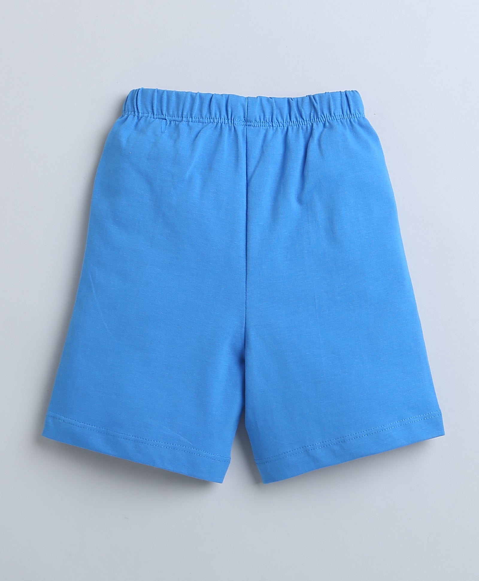 BUMZEE Blue & Orange Boys Sleeveless T-Shirt & Short Set