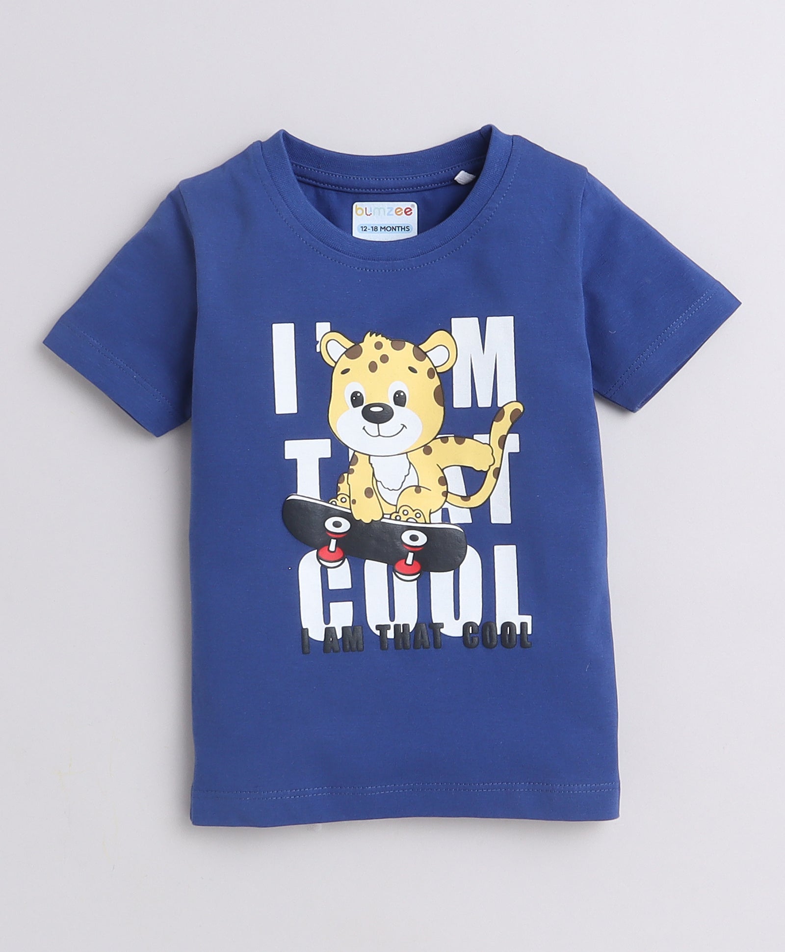 BUMZEE Royal Blue & Red Boys Half Sleeves T-Shirt & Short Set