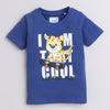 BUMZEE Royal Blue & Red Boys Half Sleeves T-Shirt & Short Set