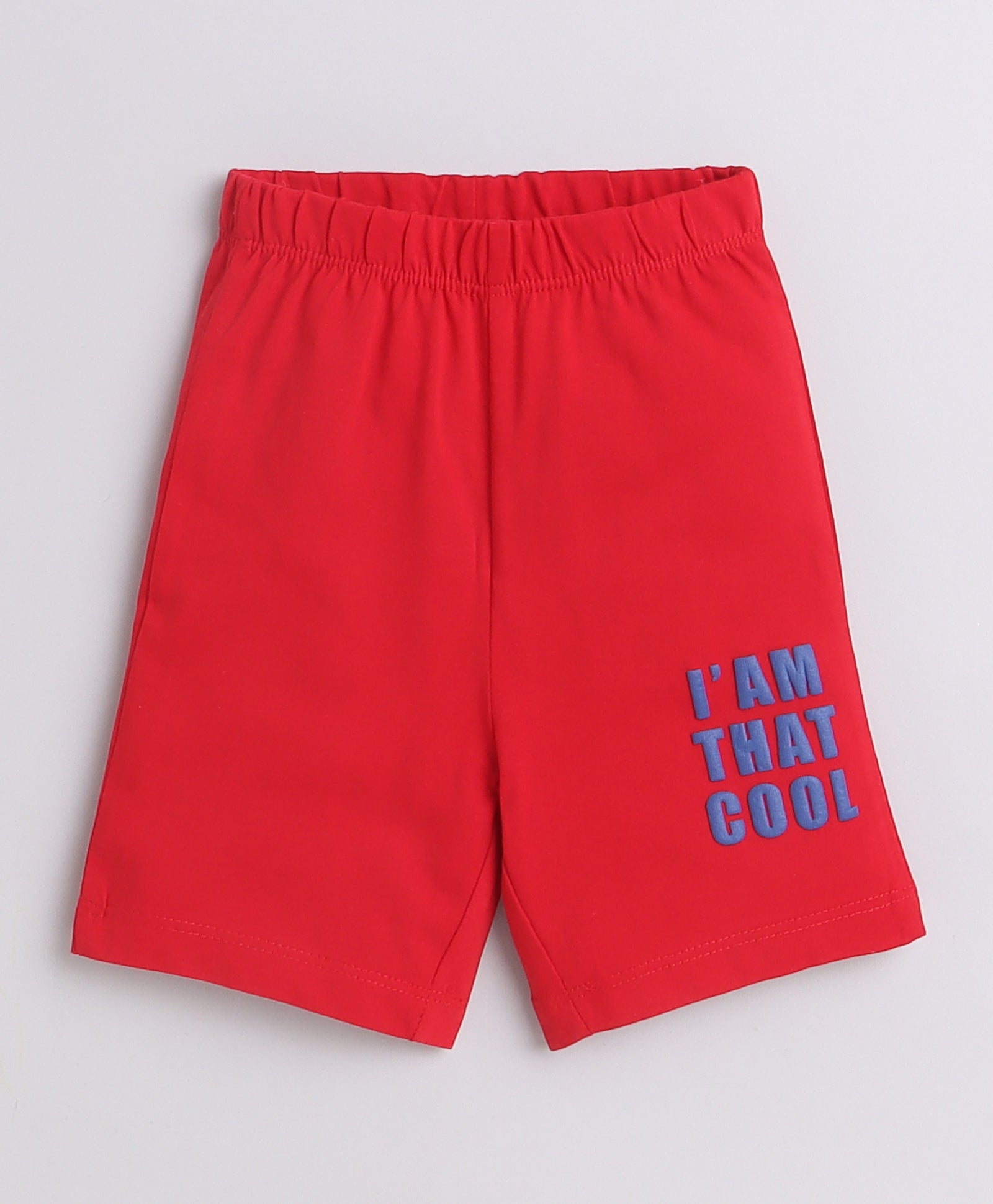 BUMZEE Royal Blue & Red Boys Half Sleeves T-Shirt & Short Set