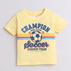 BUMZEE Blue & Yellow Boys Half Sleeves T-Shirt & Short Set