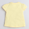 Girls 100% Cotton NA T-Shirt & Pyjama Set - White & Yellow