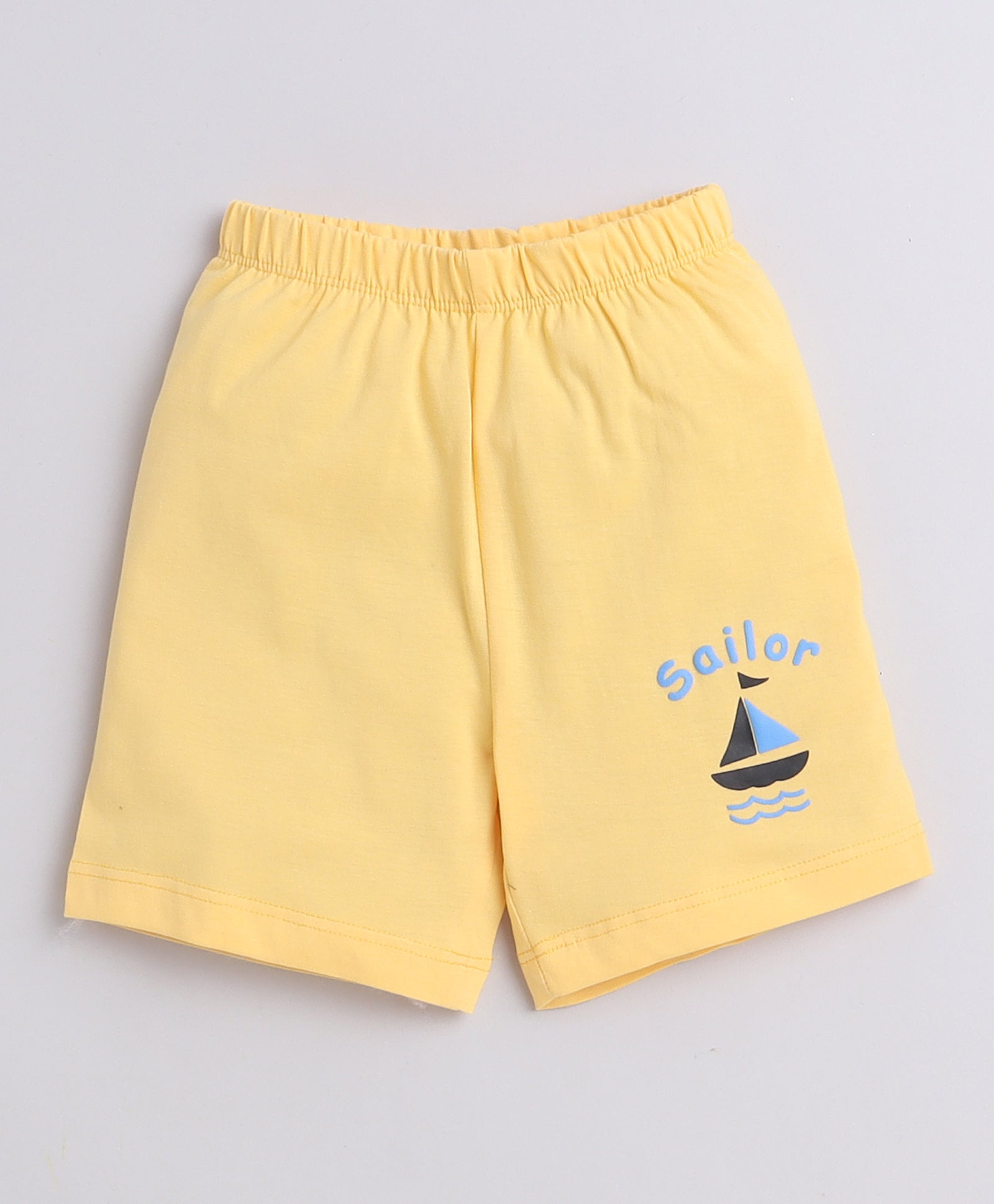 BUMZEE Sky Blue & Yellow Boys Shorts Pack Of 2