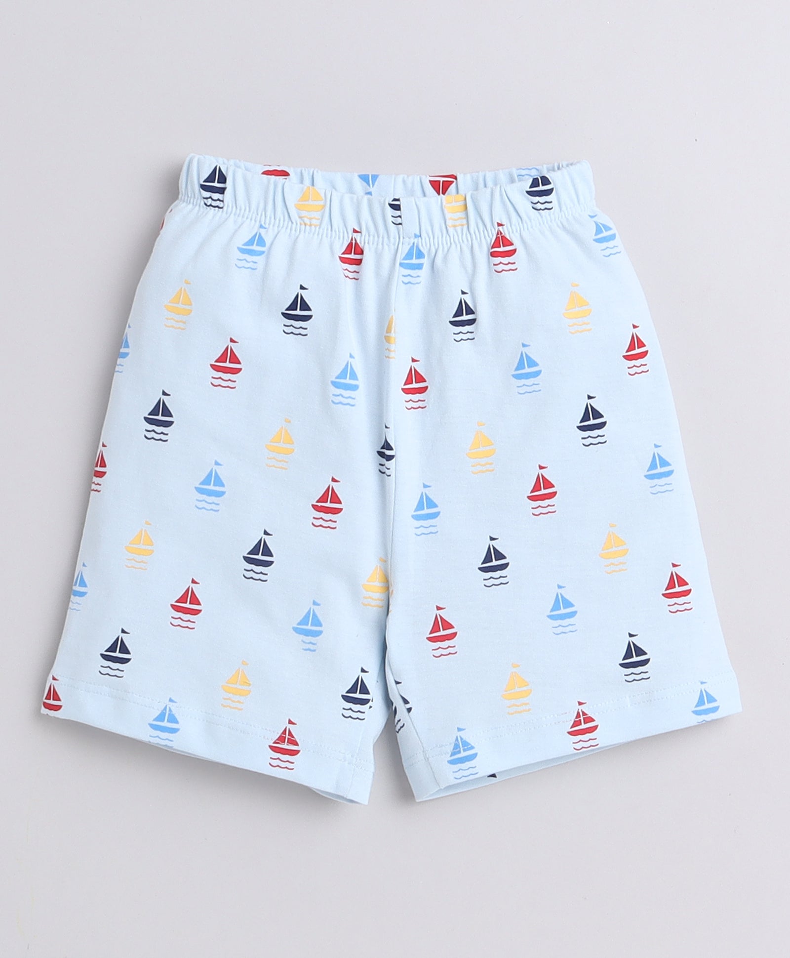 BUMZEE Sky Blue & Yellow Boys Shorts Pack Of 2