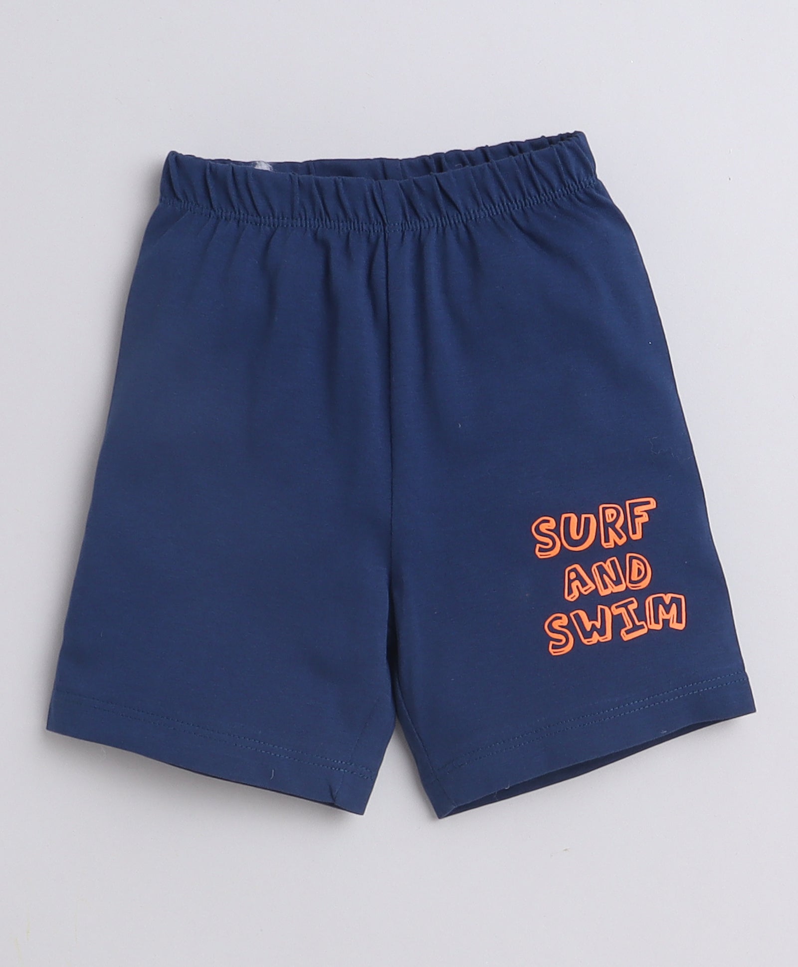 BUMZEE Navy & Orange Boys Shorts Pack Of 2
