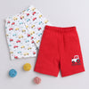 BUMZEE Red & White Boys Shorts Pack Of 2