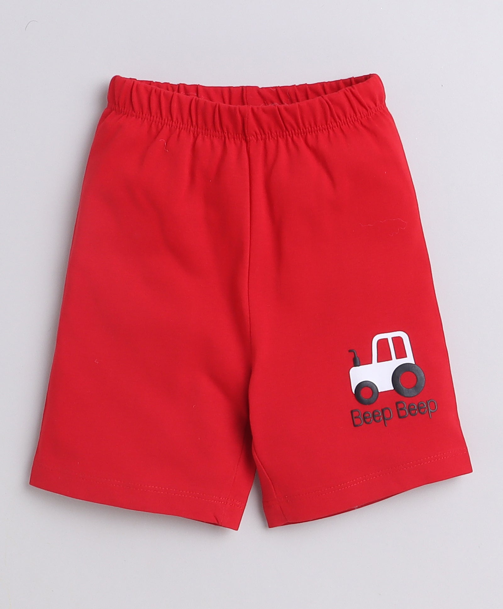 BUMZEE Red & White Boys Shorts Pack Of 2