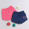BUMZEE Navy & Pink Girls Shorts Pack Of 2