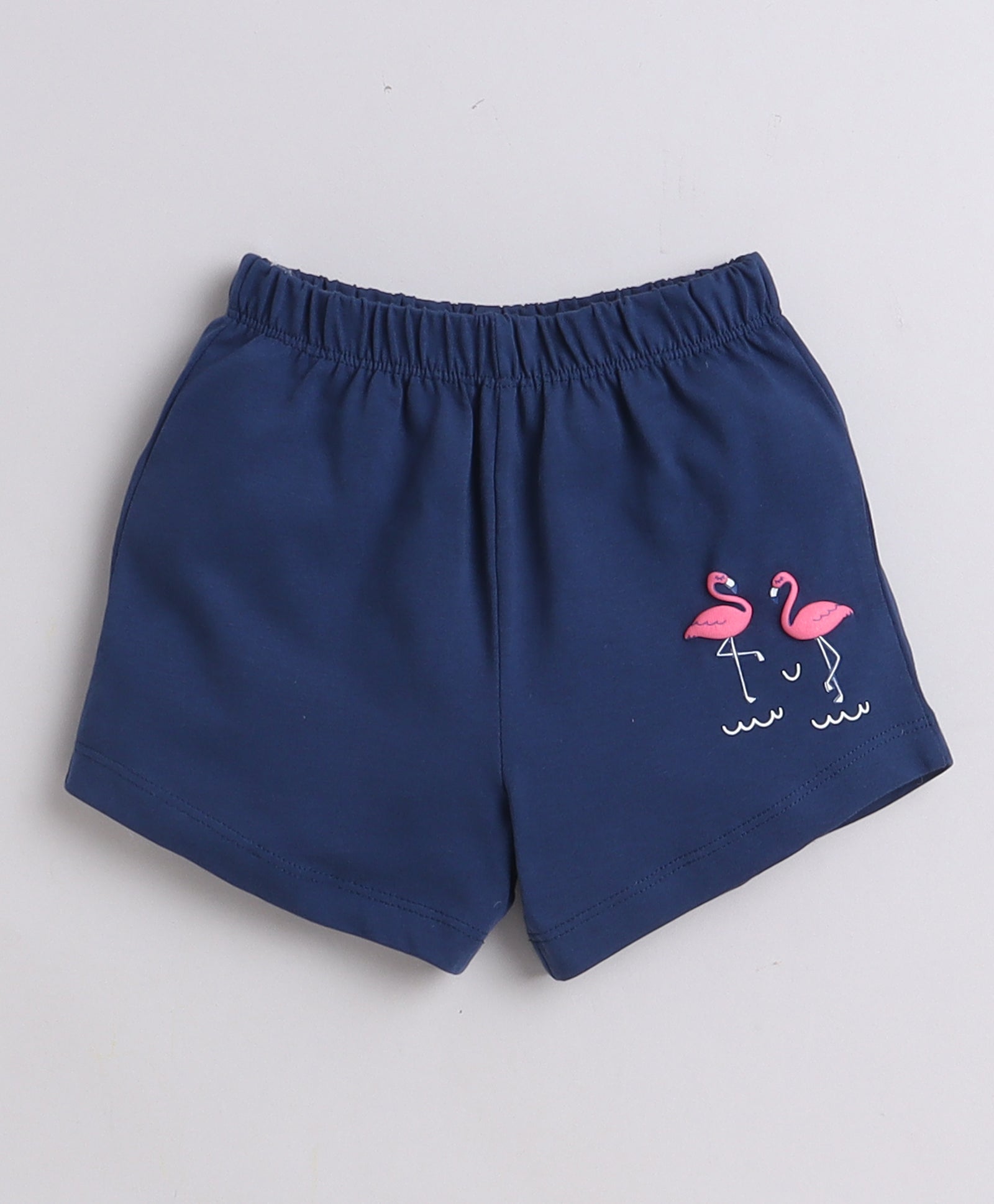 BUMZEE Navy & Pink Girls Shorts Pack Of 2